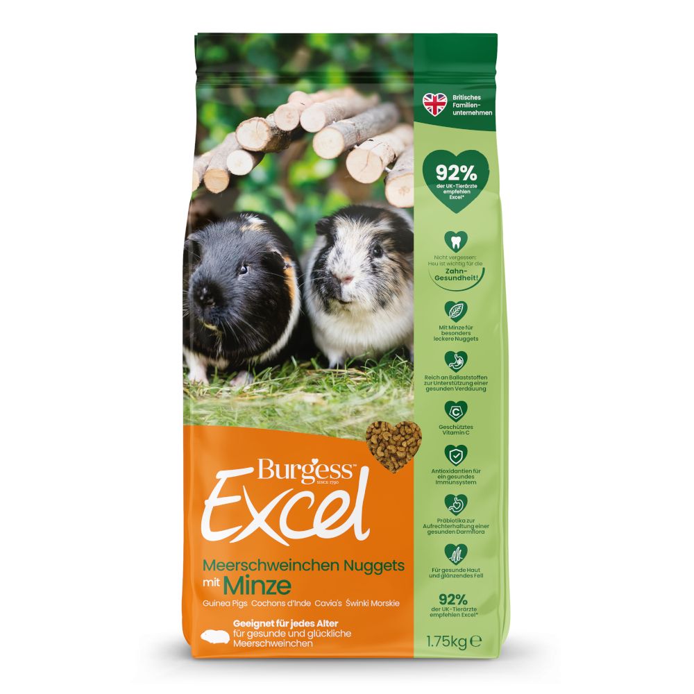 Burgess Excel Adult Guinea Pig Nuggets with Mint 1.75kg