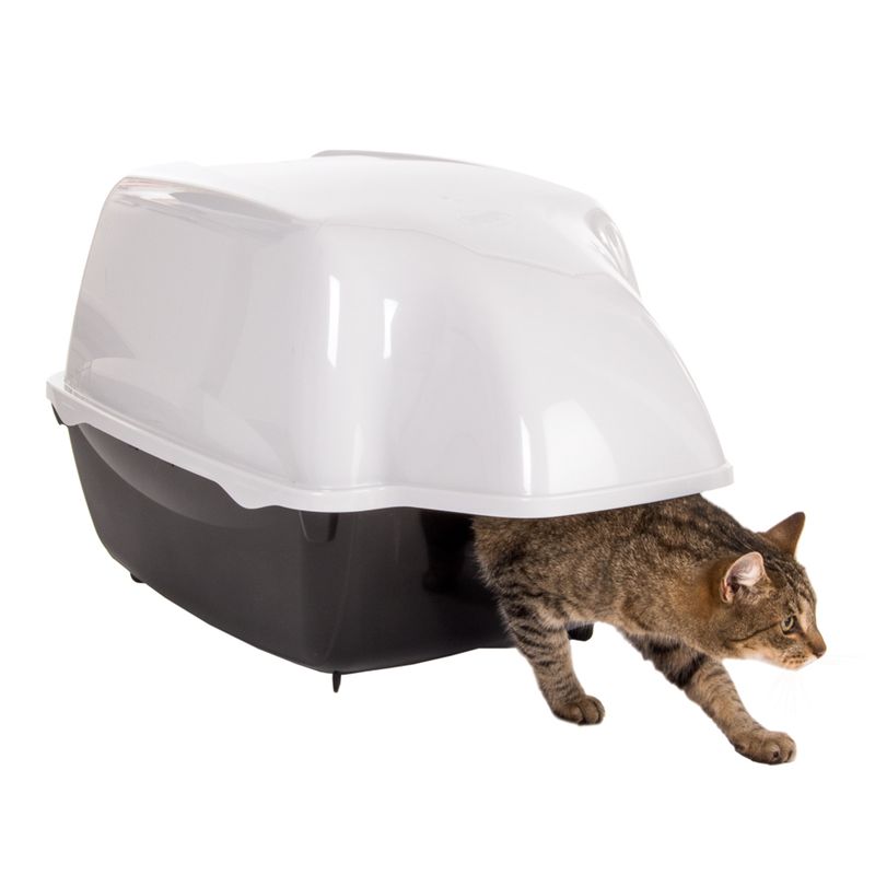 Ferplast Outdoor Cat Litter Tray Black/White