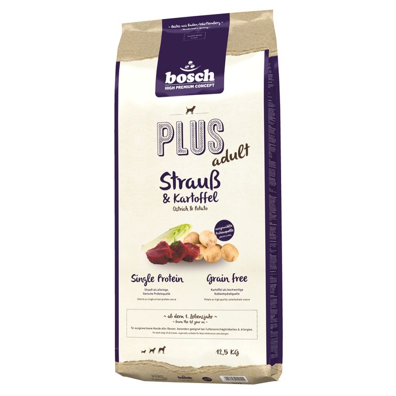 bosch Plus Ostrich & Potato HPC Dry Dog Food 12.5kg