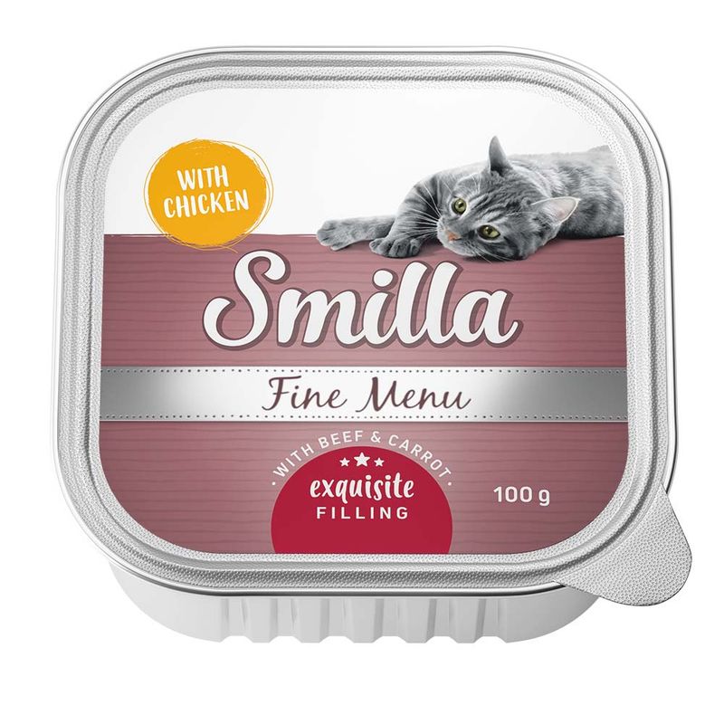 Smilla Fine Menu Exquisite Filling Saver Pack: 24 x 100g Beef with Chicken Breast & Peppers