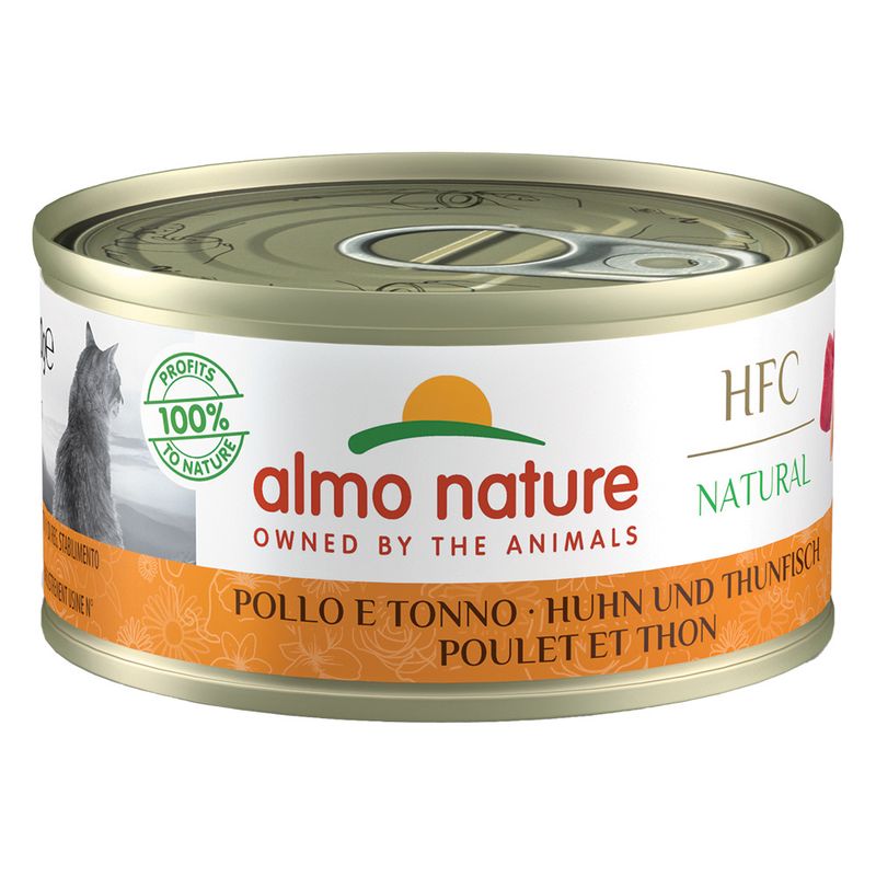 6 x 70g Almo Nature HFC Natural Wet Cat Food - 5 + 1 Free! * Chicken Mixed Pack (3 Varieties) (6 x 70g)