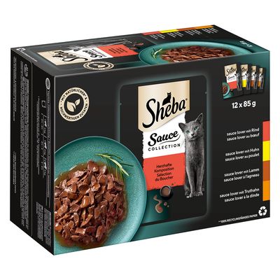 Sheba Pouches Select Slices in Gravy Saver Pack 96 x 85g Succulent Collection in Gravy