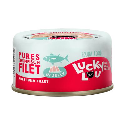 Lucky Lou Extra Food in Jelly 12 x 70g Tuna fillet with shrimps