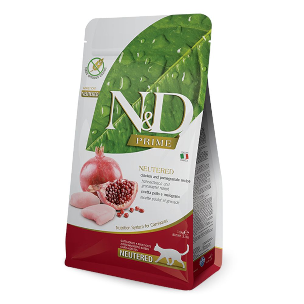 Farmina N&D Prime Grain Free Neutered with Chicken & Pomegranate 1.5 kg