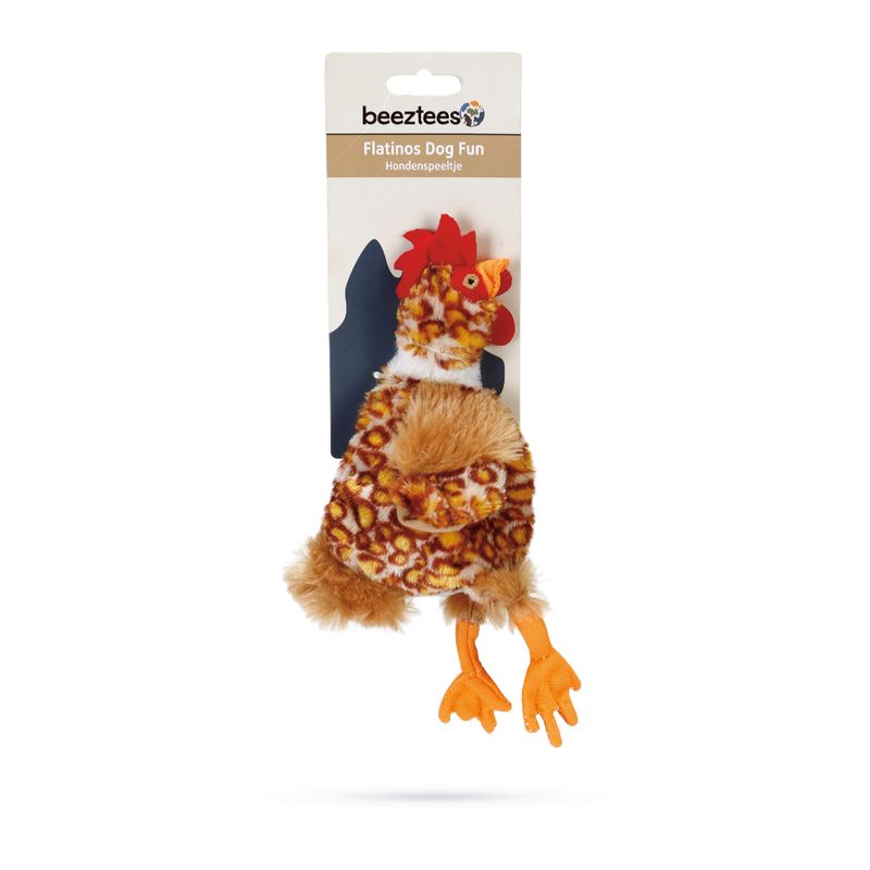 Beeztees Flatino Chicken Dog Toy 1 Toy