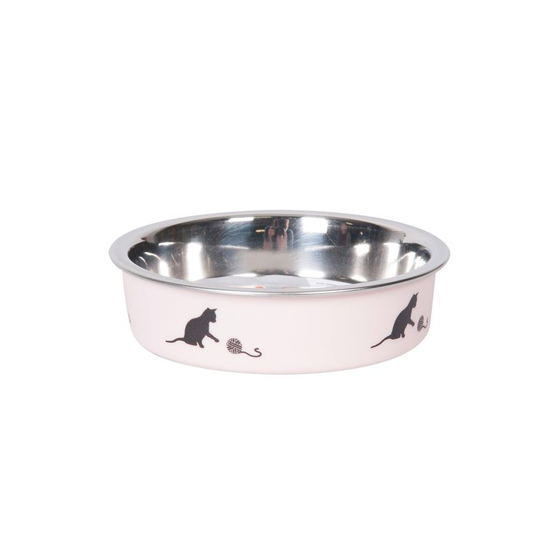 Karlie Ascar Stainless Steel Cat Bowl Pink: 160ml, diameter 10cm