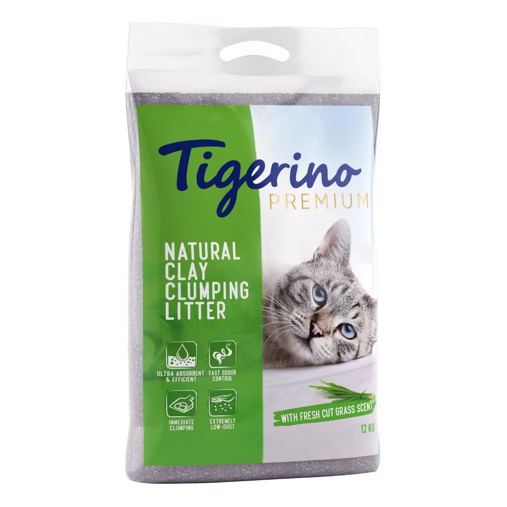 Tigerino Premium Cat Litter – Fresh Cut Grass 12kg