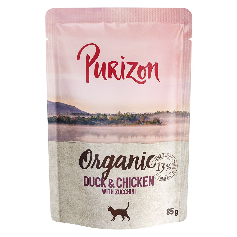 Purizon Organic Saver Pack 12 x 85g Duck and chicken with courgette