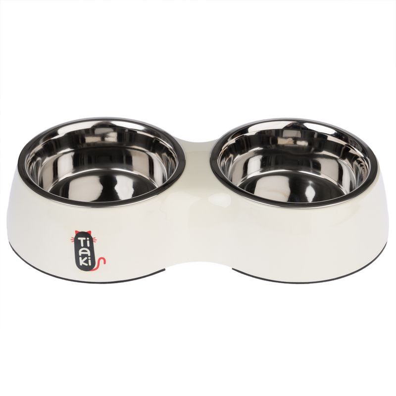 TIAKI Melamine Double Bowl 2 x 800ml, each diameter 16cm