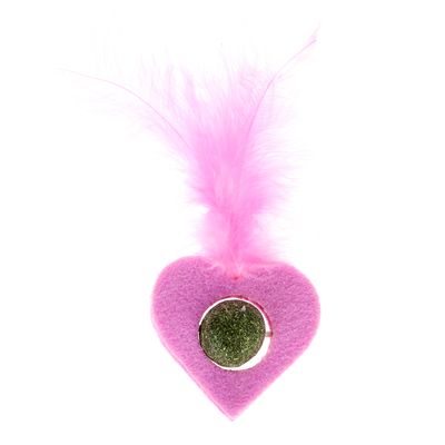 TIAKI catnip heart with feather 1 Toy