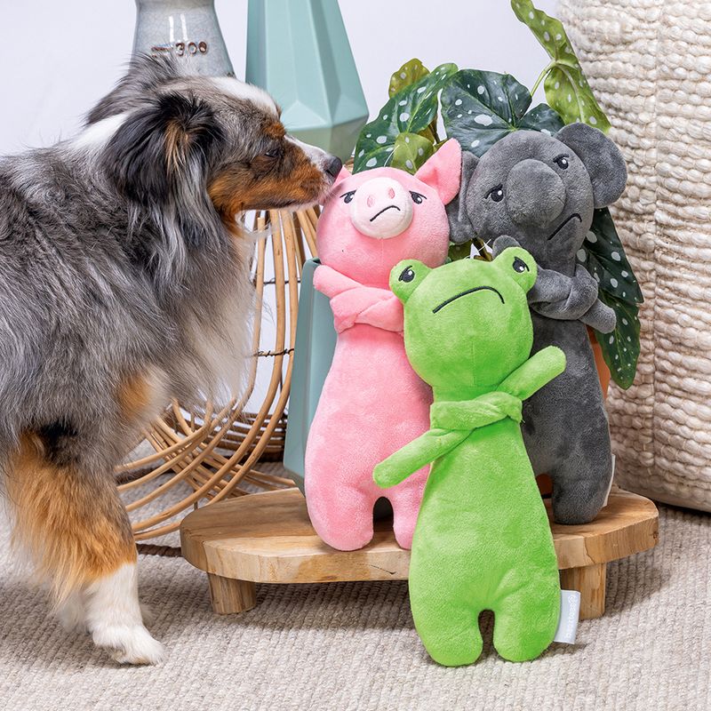 Beeztees Dog Toy Grumpy Froggy 30 x 11.5 x 7.5cm​​​​​​​ (L x W x H)