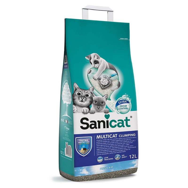 2 x Sanicat Cat Litter - 20% Off! * Natura Activa Corn Cob Clumping (2 x 6l)