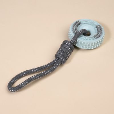 TIAKI Spiky Wheel Chew Toy with Rope approx. 30 x 9 x 4 cm (L x W x H)