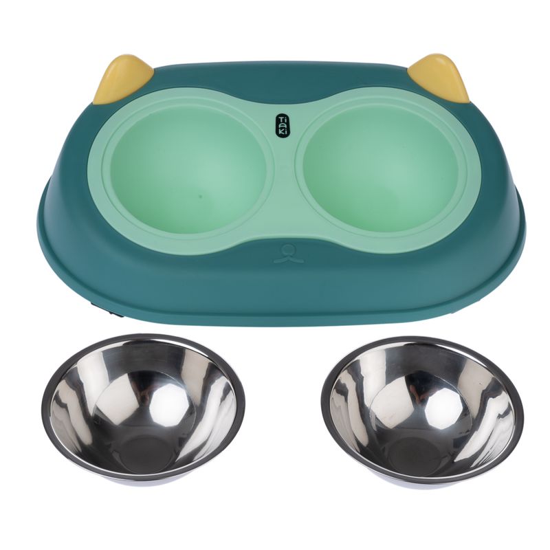 TIAKI double bowl owl 2 x 300 ml