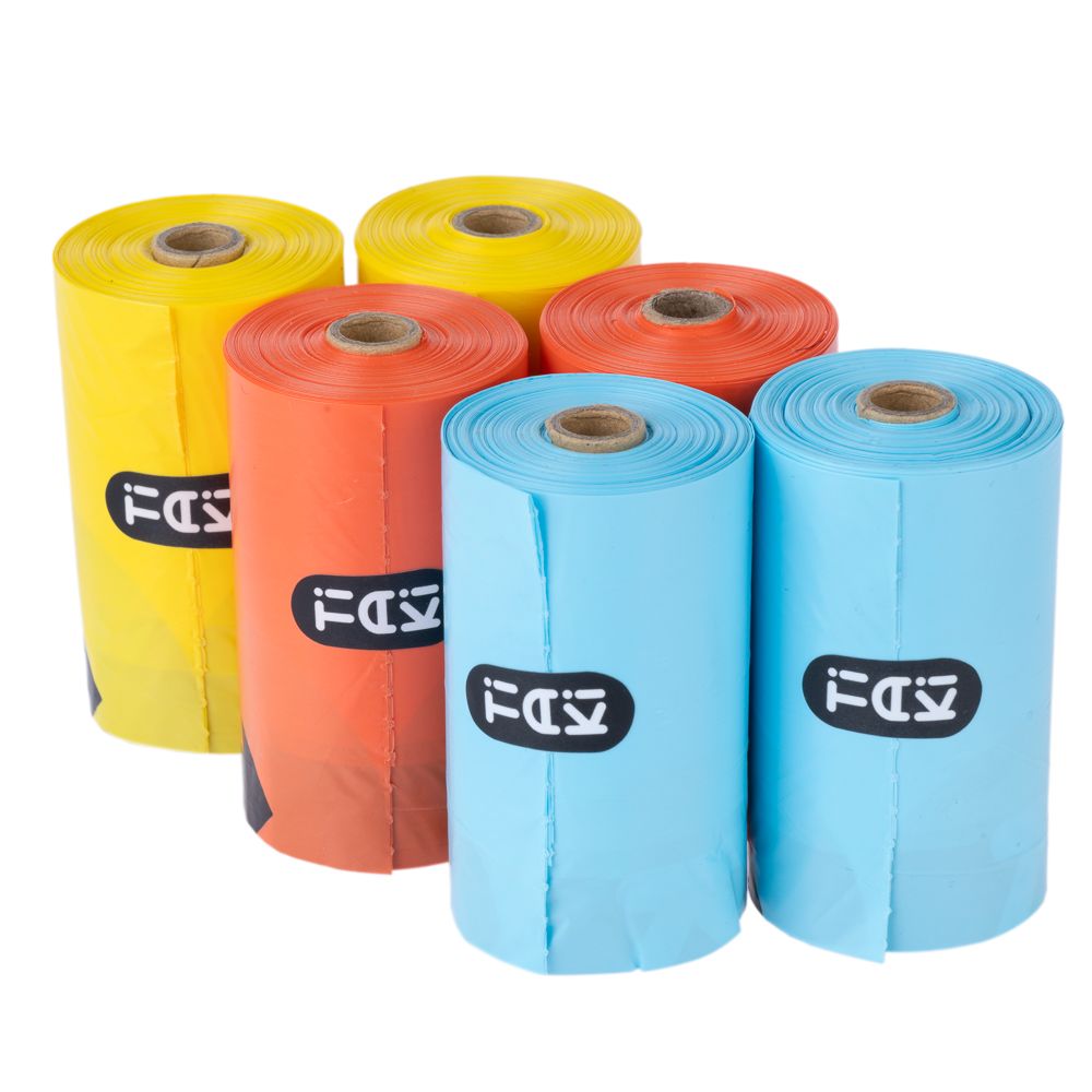 TIAKI Colourful Dog Poop Bags 6 Rolls (120 Bags)