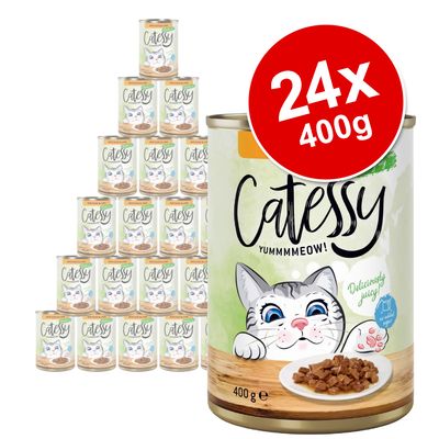 Catessy Chunks in Gravy or Jelly Saver Pack 24 x 400g Chicken in Jelly