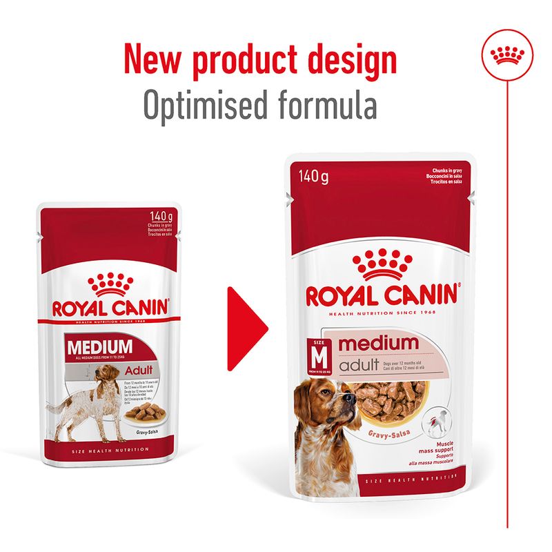 Royal Canin Medium Adult in Gravy 10 x 140g