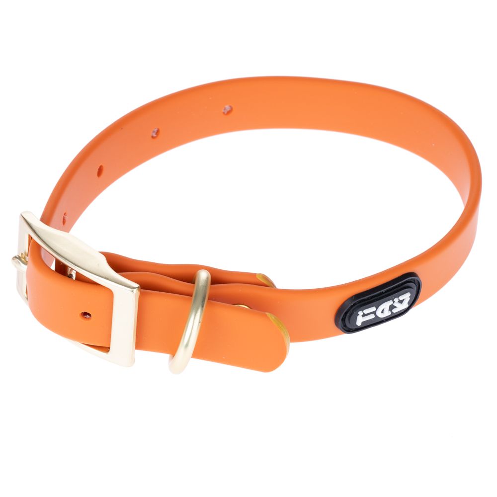 TIAKI Water-Repellent PVC Collar - Orange Size S: 24-36cm (Neck Circumference)