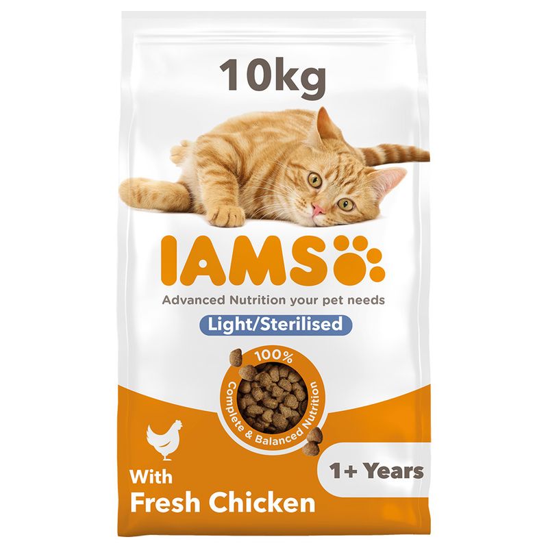 IAMS Advanced Nutrition Light/Sterilised Cat with Chicken 3kg