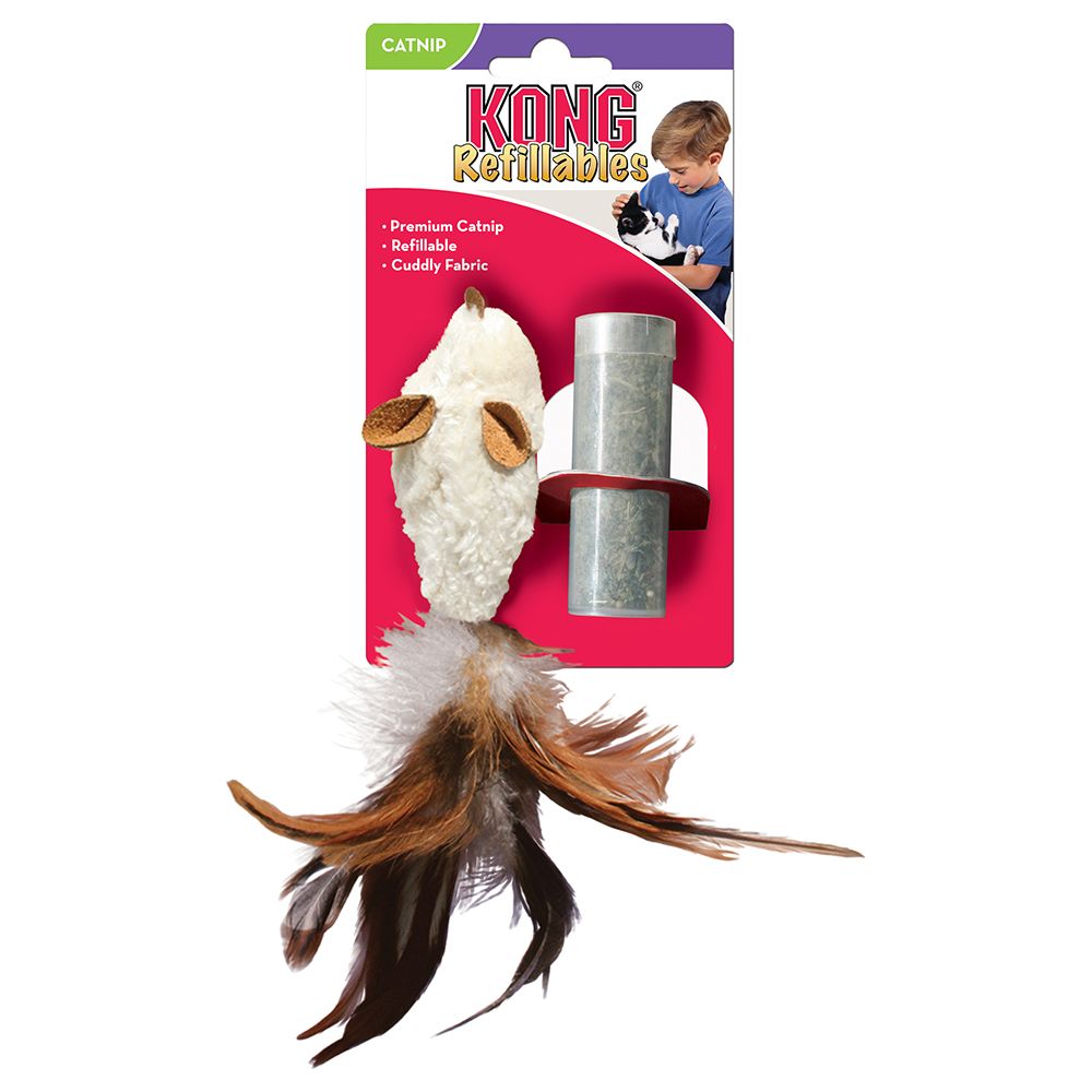 KONG Feather Mouse with Catnip with Catnip