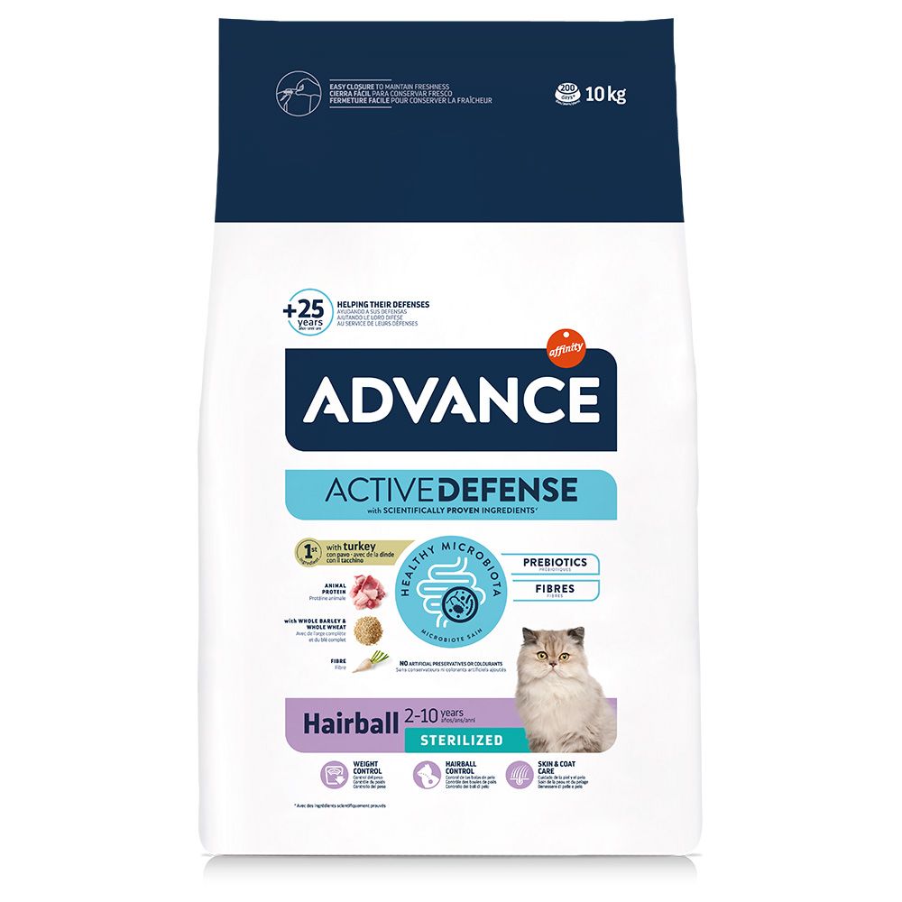 10kg Affinity Advance Dry Cat Food - 8.5kg + 1.5kg Free! * Hairball Sterilised with Turkey (10kg)