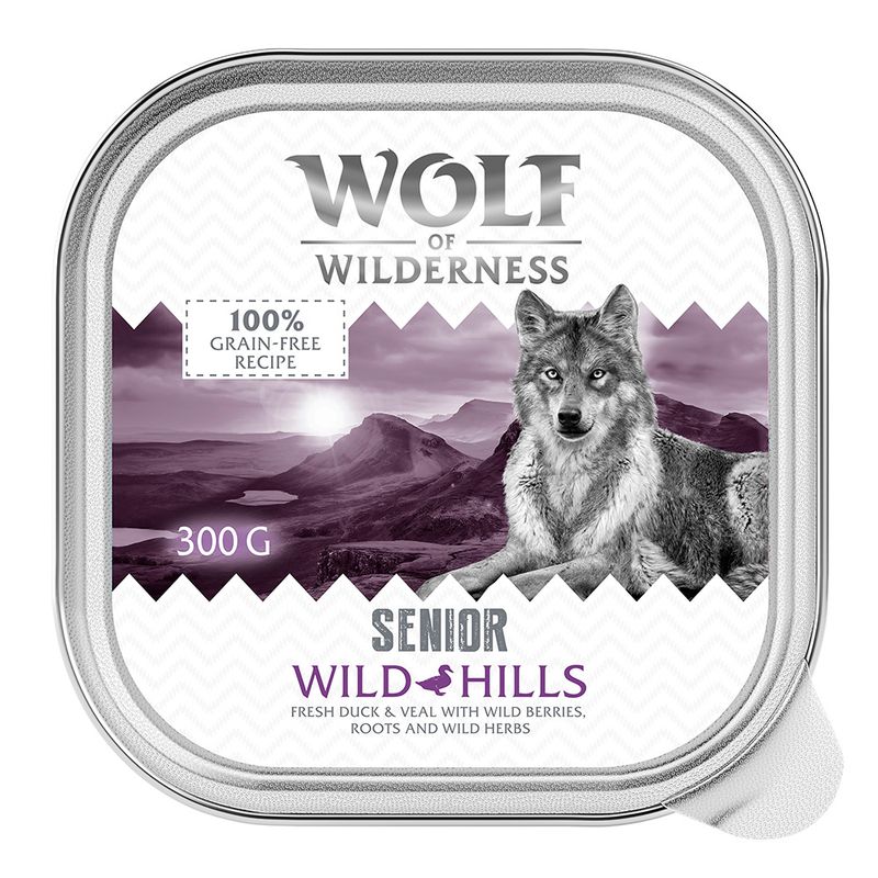 Wolf of Wilderness Senior - Duo-Protein Recipes Green Fields - Lamb & Chicken (6 x 300g)