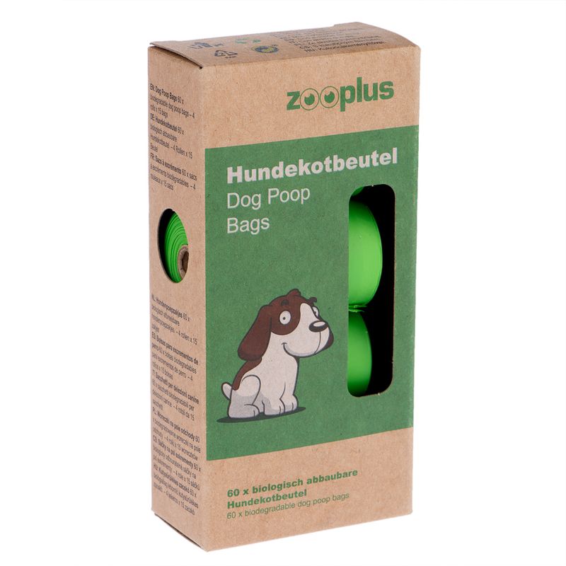 Biodegradable Dog Poop Bags 4 Rolls (15 bags per roll)