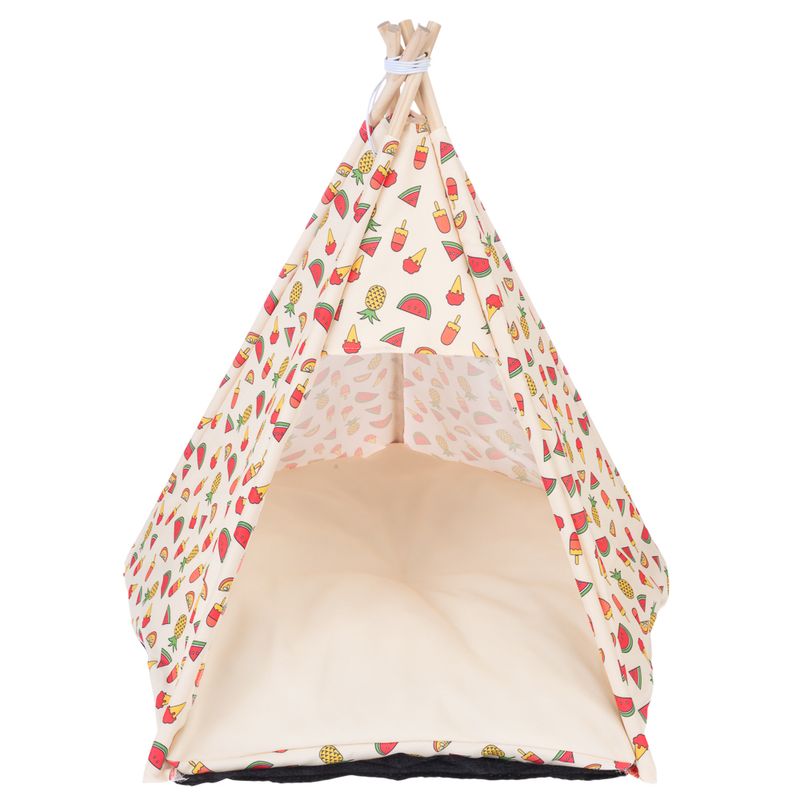 TIAKI Tropical Teepee Pet Den approx. diameter 65 x (H) 75 cm