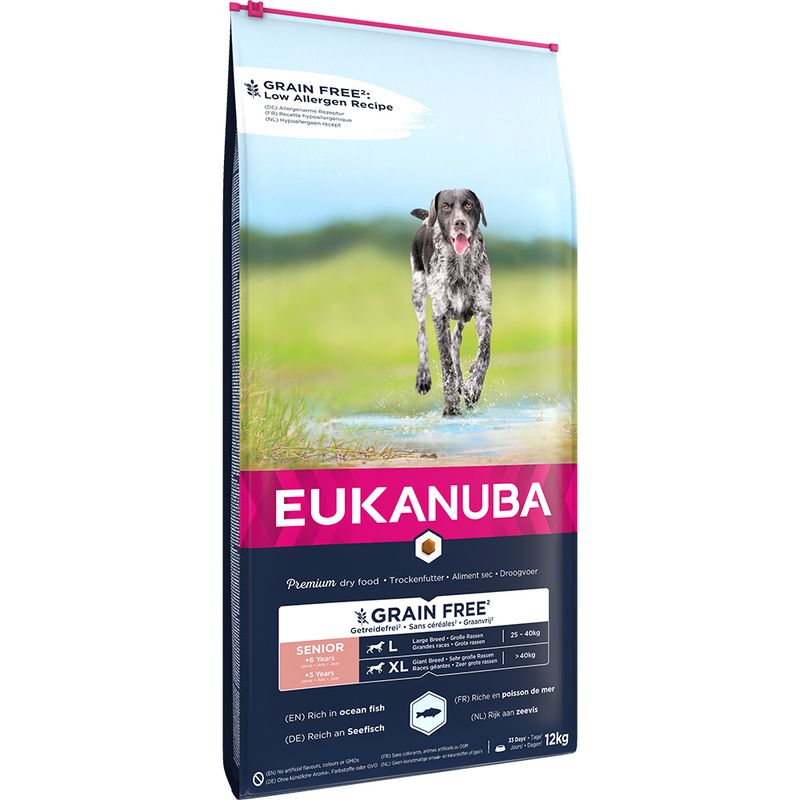 Eukanuba Senior Large Breed Grain-Free - Ocean Fish 12kg