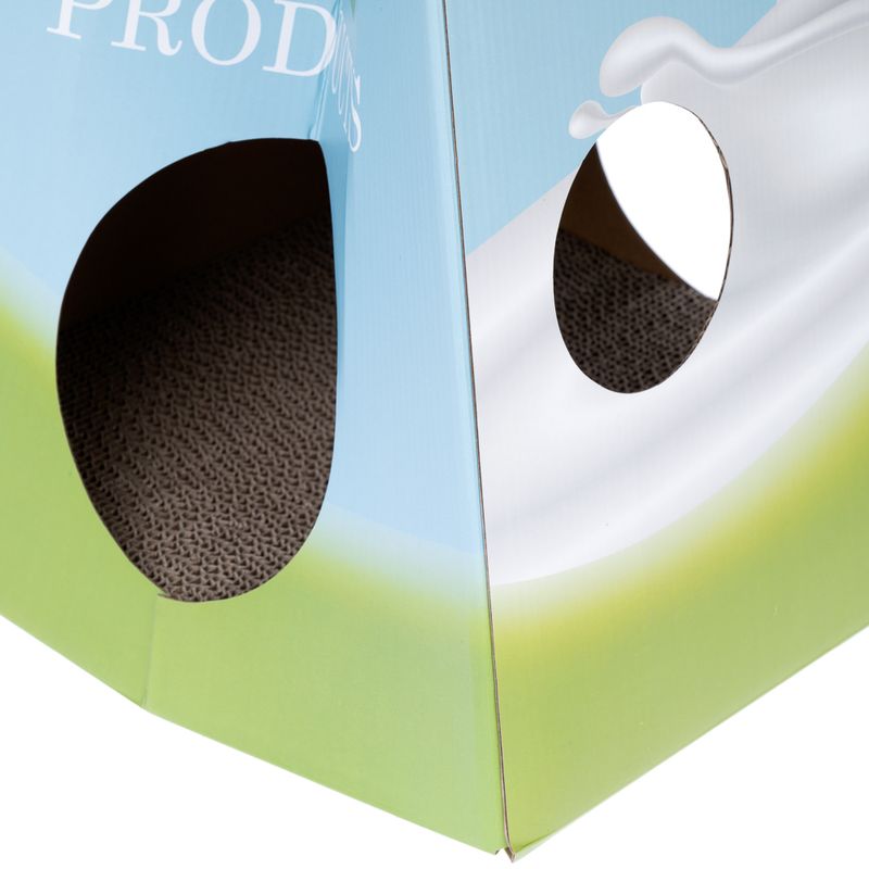 TIAKI Milk Carton Cat Cave & Scratching Furniture 33 x 31 x 55 cm (L x W x H)