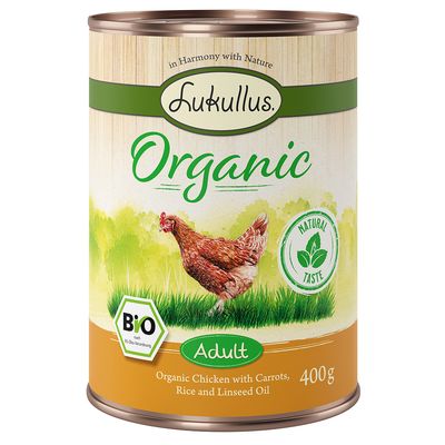 Lukullus Organic Adult Chicken with Carrot 6 x 400g