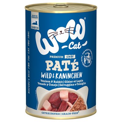 WOW Cat Senior Paté 6 x 400g Game & Rabbit