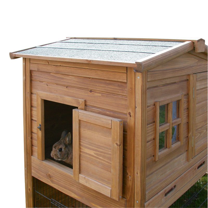 Kerbl Pet Small Animal Hutch Fortuna Incl. Outdoor Enclosure 220 x 115 x 75cm (L x W x H)