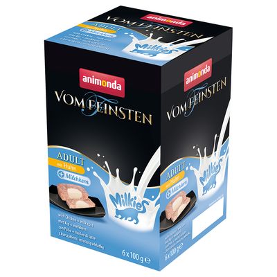 animonda Vom Feinsten Adult Milkies 6 x 100g with Chicken & Milk Centre