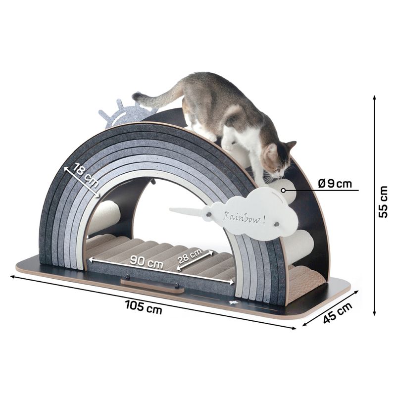 Canadian Cat Company Design Scratching Furniture Rainbow Grey