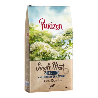 Purizon Single Meat Adult Dog - Grain-Free Herring with Elderflower Blossoms 1kg