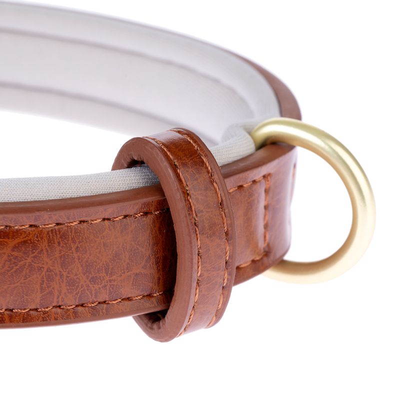 TIAKI Padded Collar - Brown Extra Small: approx. 25 - 31cm (Neck Circumference)