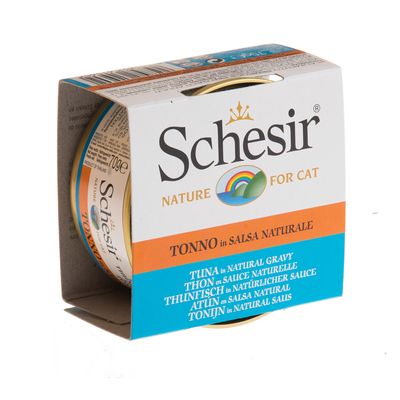 Schesir in Natural Gravy 6 x 70g Chicken & Ham