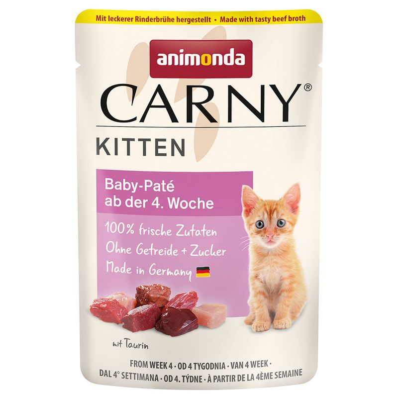 animonda Carny Kitten Pouch 12 x 85g Beef, Veal & Chicken