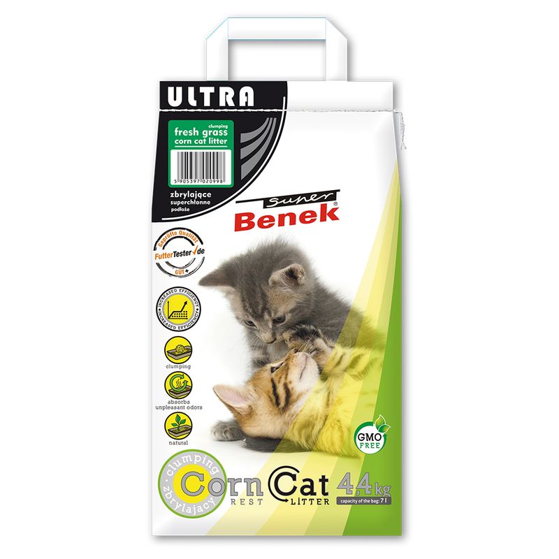 Super Benek Corn Cat Ultra Fresh Grass 7l (approx. 4.4kg)