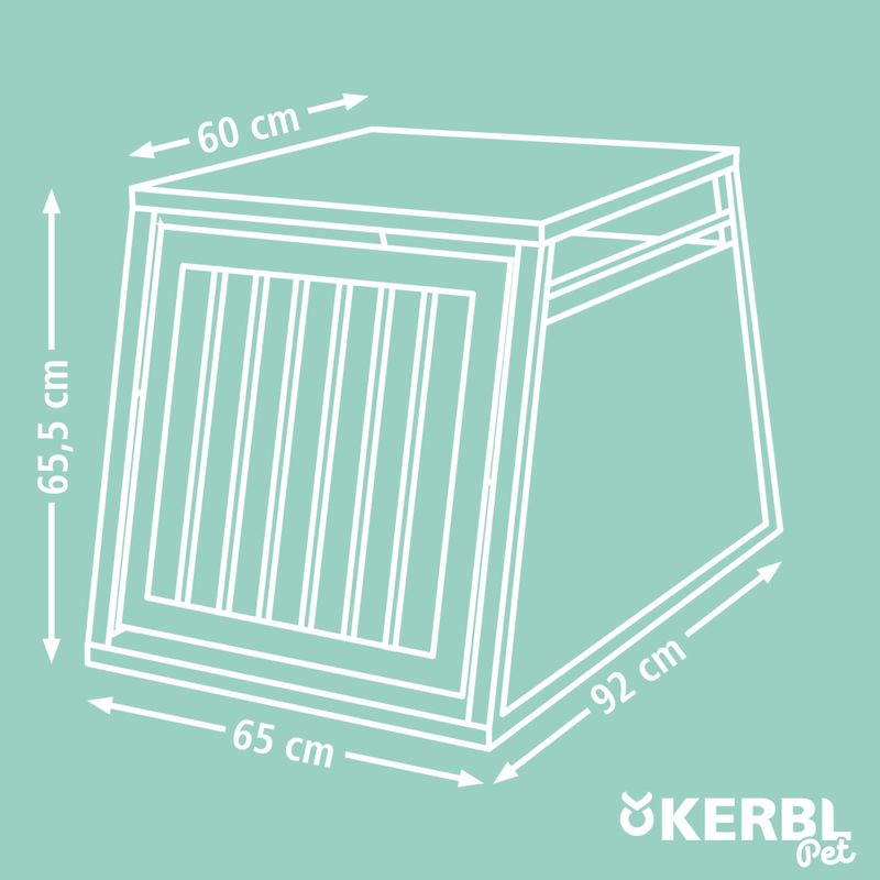 Kerbl Pet Transport Box Vacation - Graphite 77 x 55 x 50cm (L x W x H)