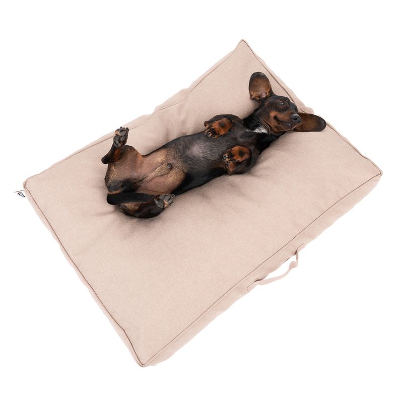TIAKI Memory Foam Dog Mattress - Beige S: 80 x 60 x 17cm (L x W x H)