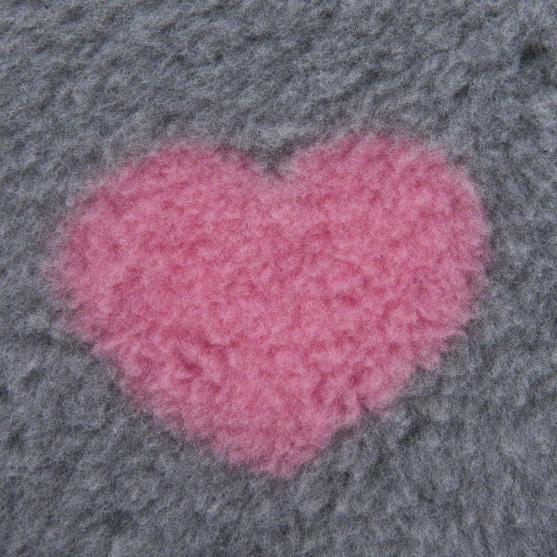 Vetbed® Isobed SL grey with hearts and paws 75 x 50 cm (L x W)