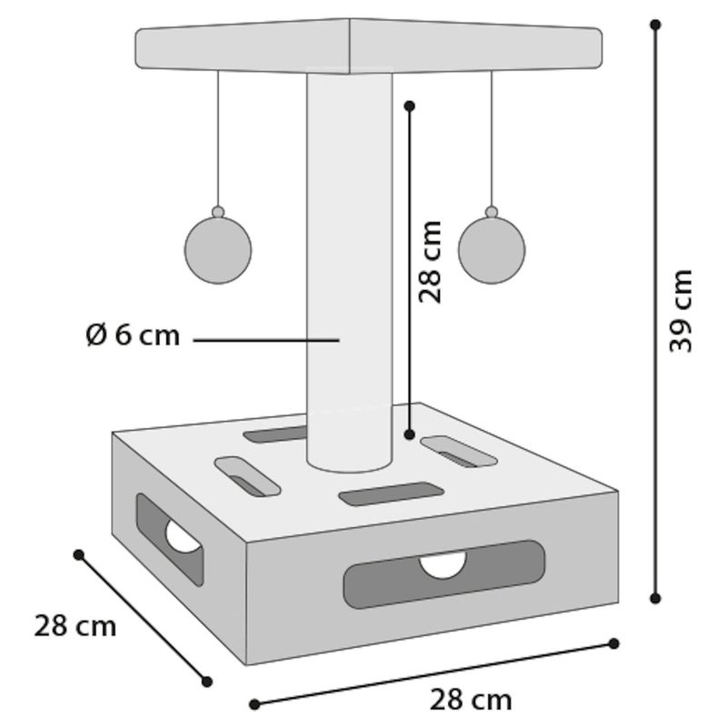 Flamingo Cat Tree Cya 1 turquoise / grey