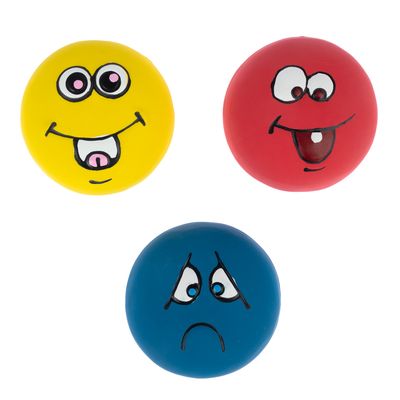 zooplus Basics Emoji Latex Balls Set of 3 (each diameter 5cm)