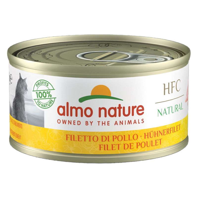 6 x 70g Almo Nature HFC Natural Wet Cat Food - 5 + 1 Free! * Chicken Mixed Pack (3 Varieties) (6 x 70g)