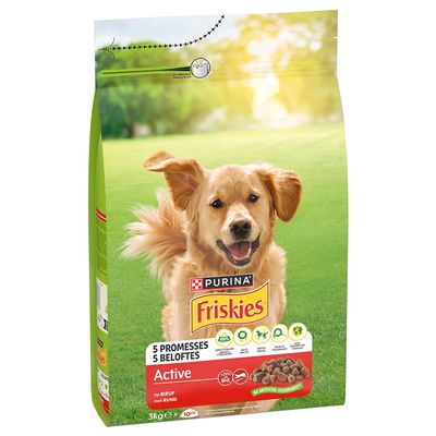 Purina Friskies Adult Dog Active with Beef 3kg