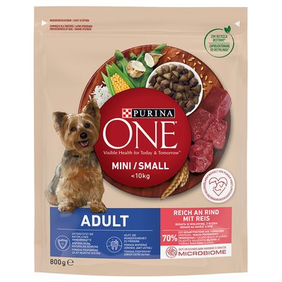 PURINA ONE Mini Adult Beef & Rice 800g