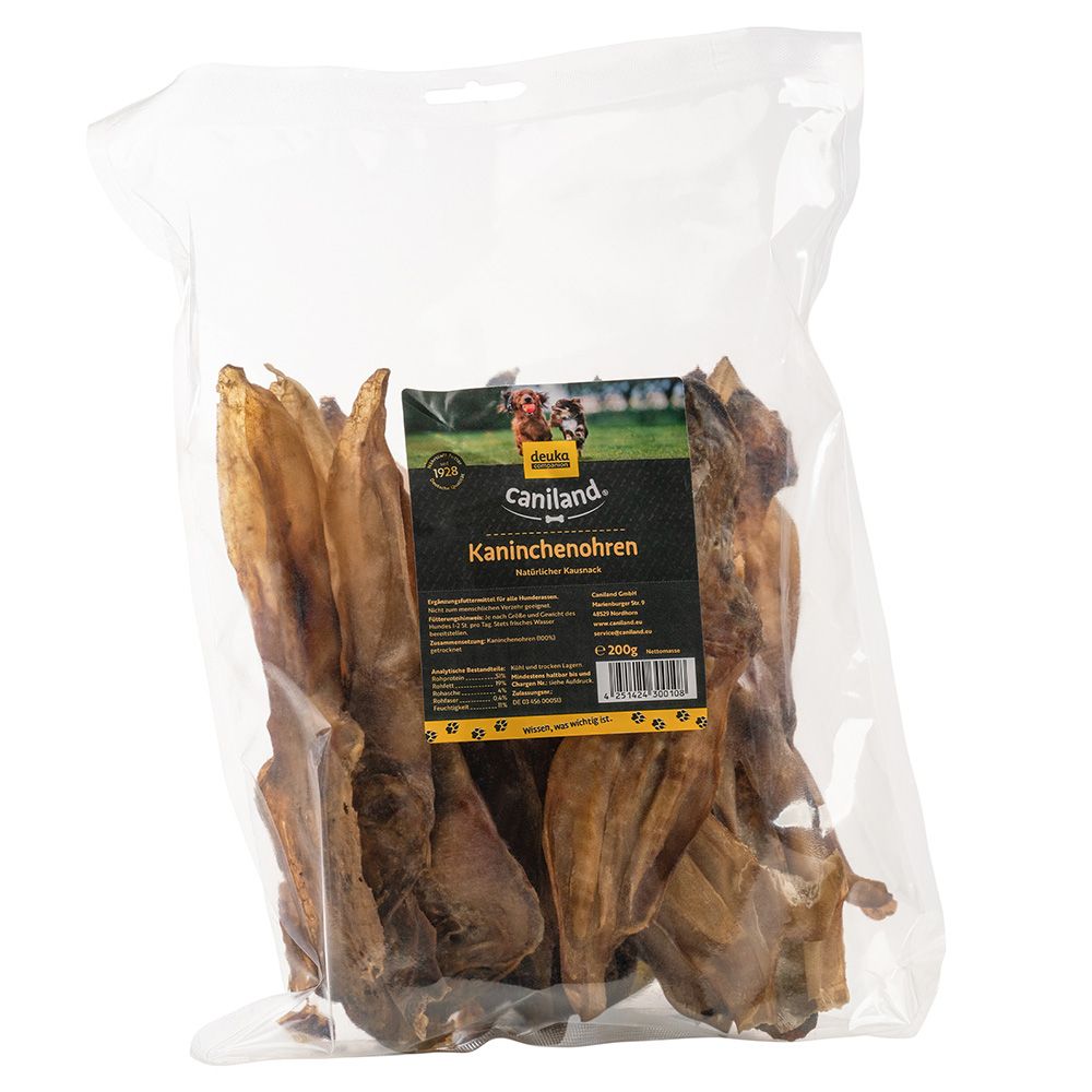 Caniland Dried Rabbit Ears 200g