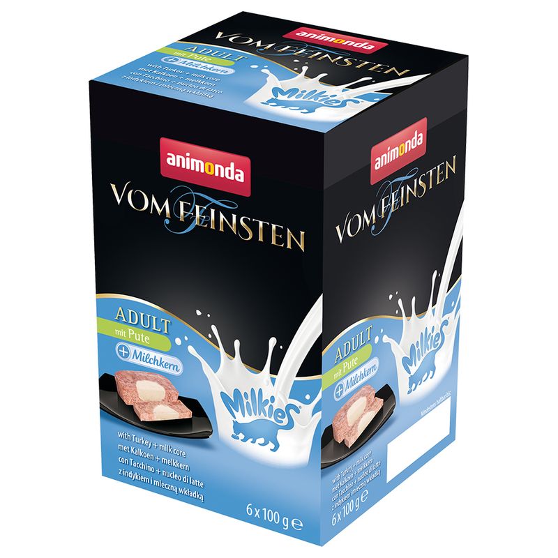 animonda Vom Feinsten Adult Milkies 6 x 100g with Chicken & Milk Centre